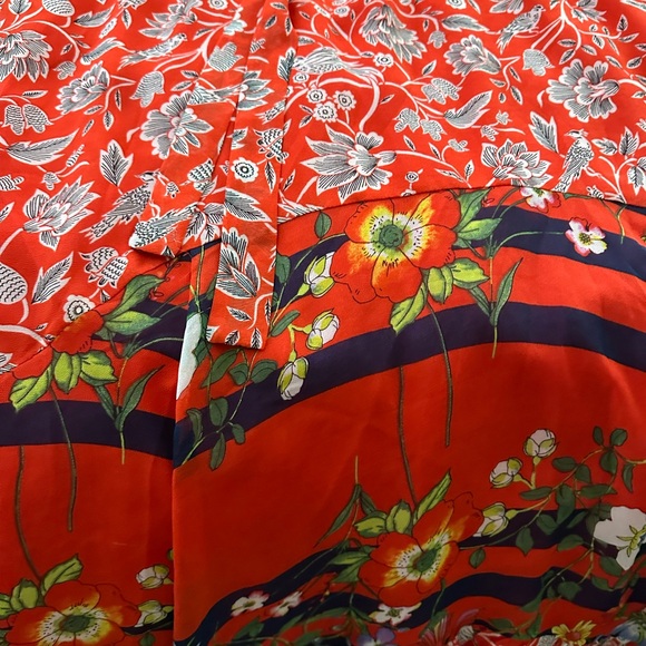 Anthropologie Red Floral Maxi Dress - Picture 8 of 10